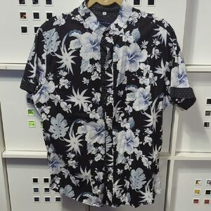 Tommy Hilfiger Black and White Floral Men's Shirt